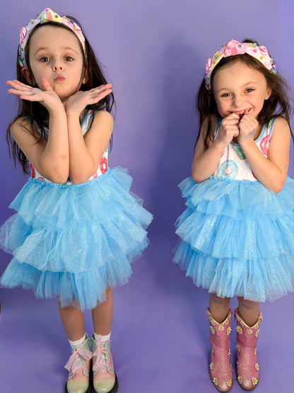 Girls Sparkly Donut Tulle Dress