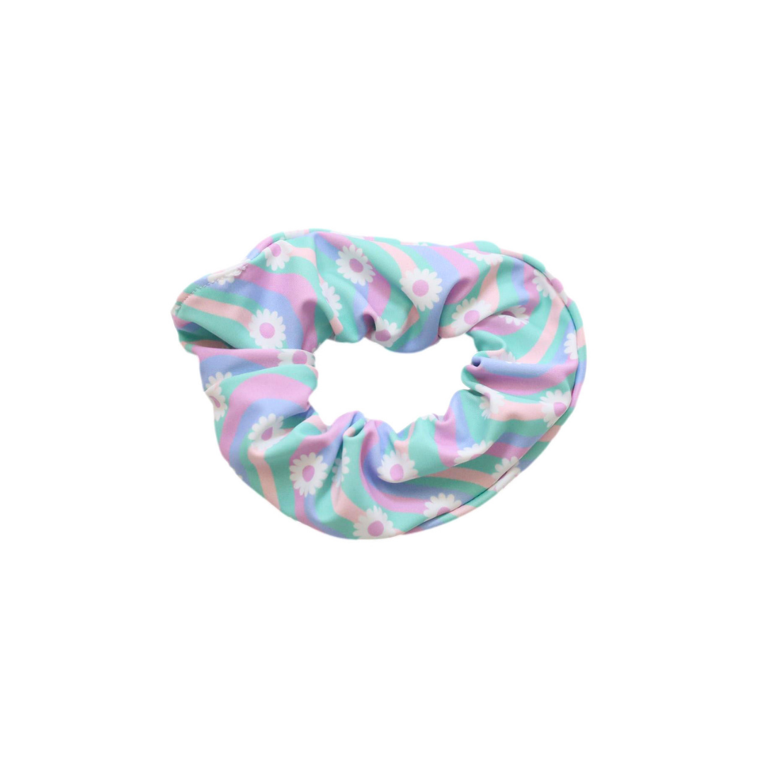 Pastel Daisy Hair Scrunchie