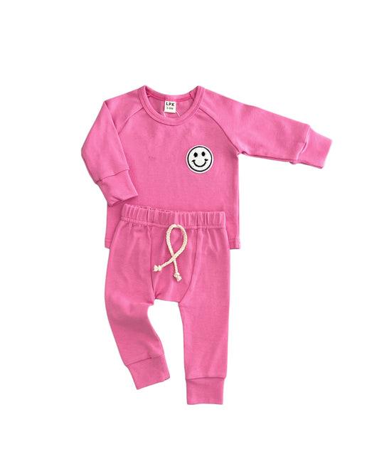 Girls Lounge Set | Smiley Bubble Gum