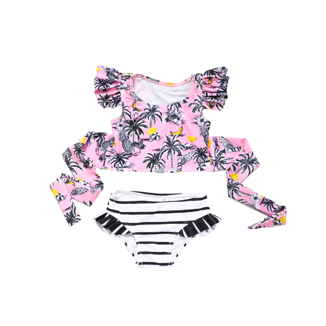 Girls Island Life Two Piece Swimsuit