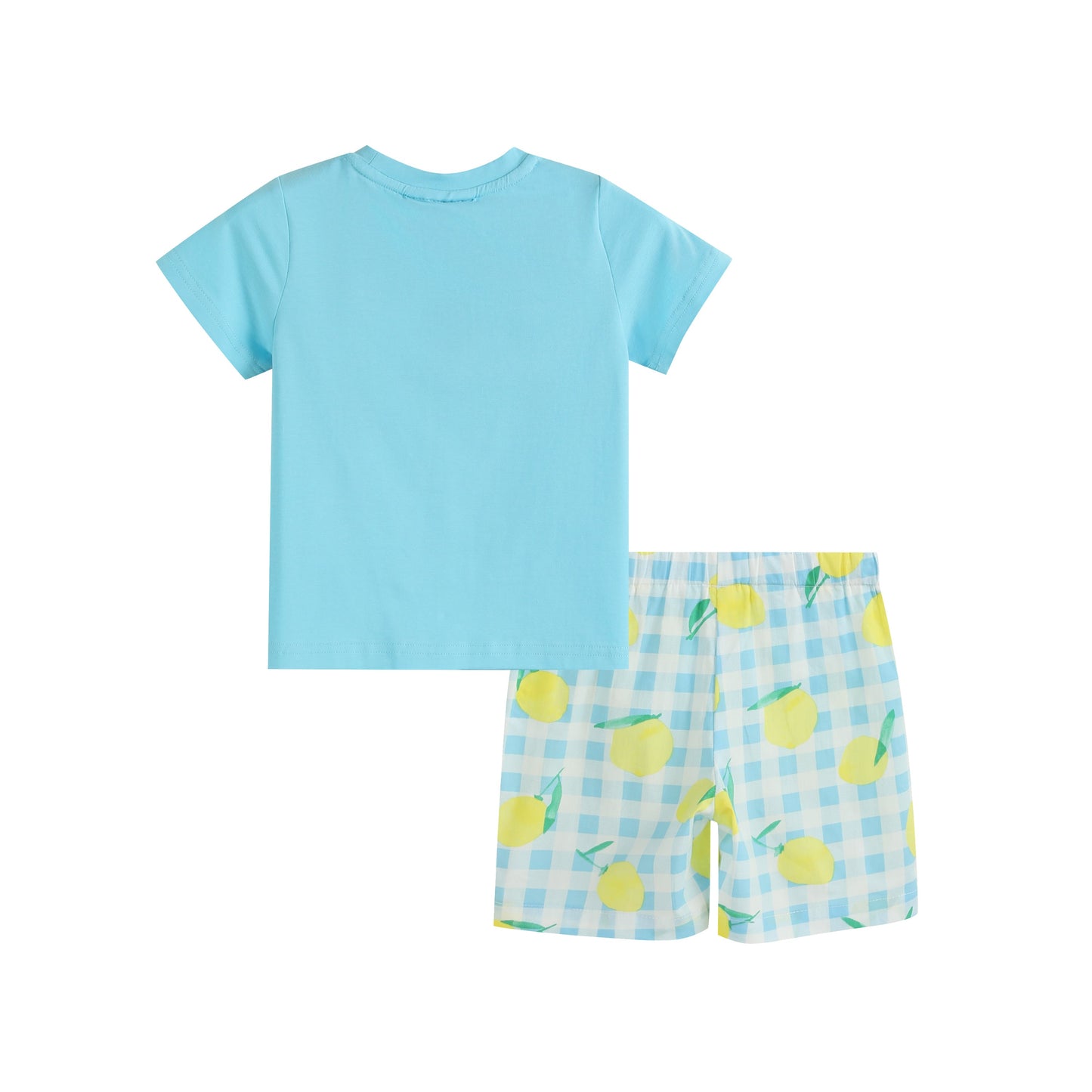 Boys Blue Lemon Smocked Tee & Bermuda Shorts Set