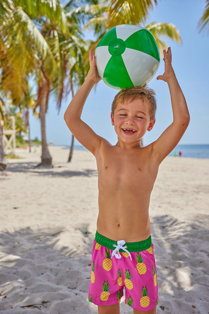 Boys Golden Pineapple Youth Trunks