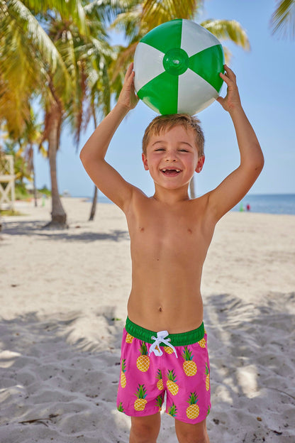 Boys Golden Pineapple Youth Trunks