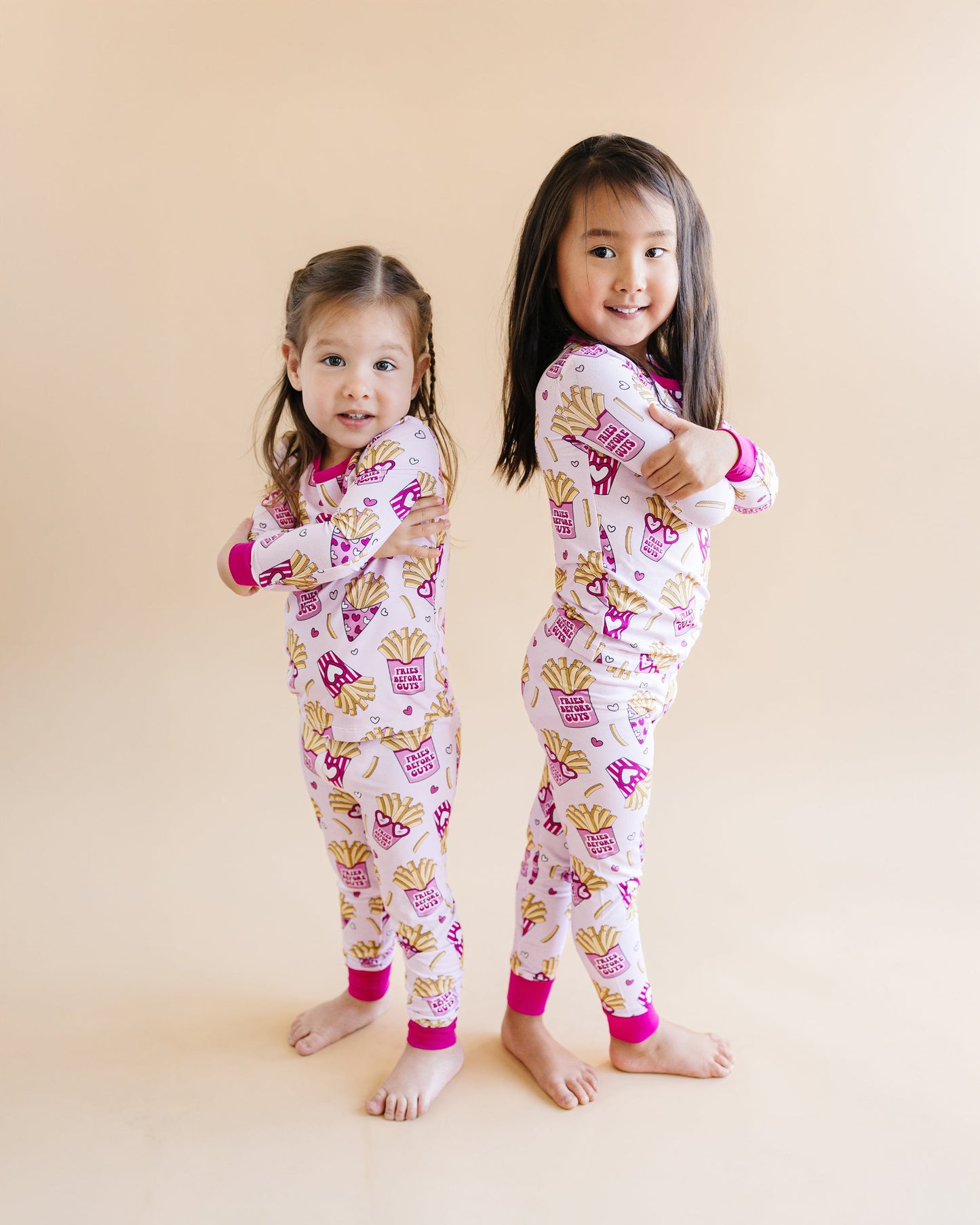 Girls Bamboo Two Piece Pajama Set | Fries Before Guys