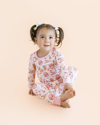 Girls Easter Hop Bamboo Two Piece Pajama Set