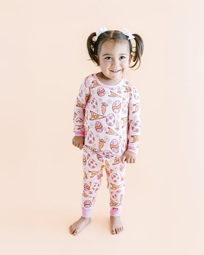 Girls Easter Hop Bamboo Two Piece Pajama Set