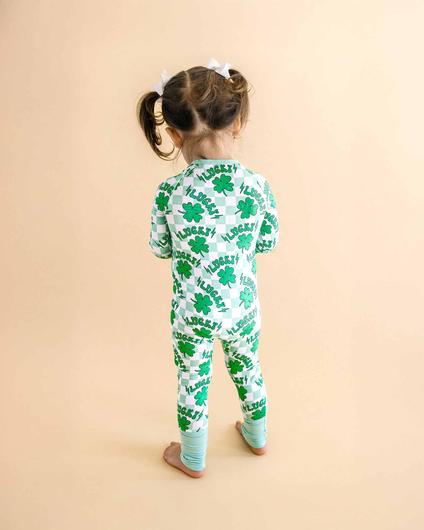 Baby Bamboo Zip Pajama Romper | Lucky Shamrock