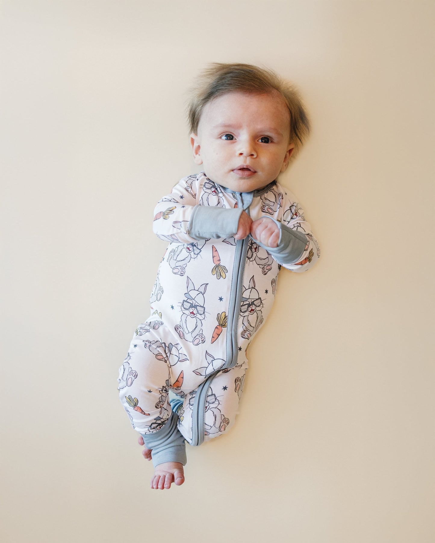 Baby Bamboo Zip Romper | Rad Bunny