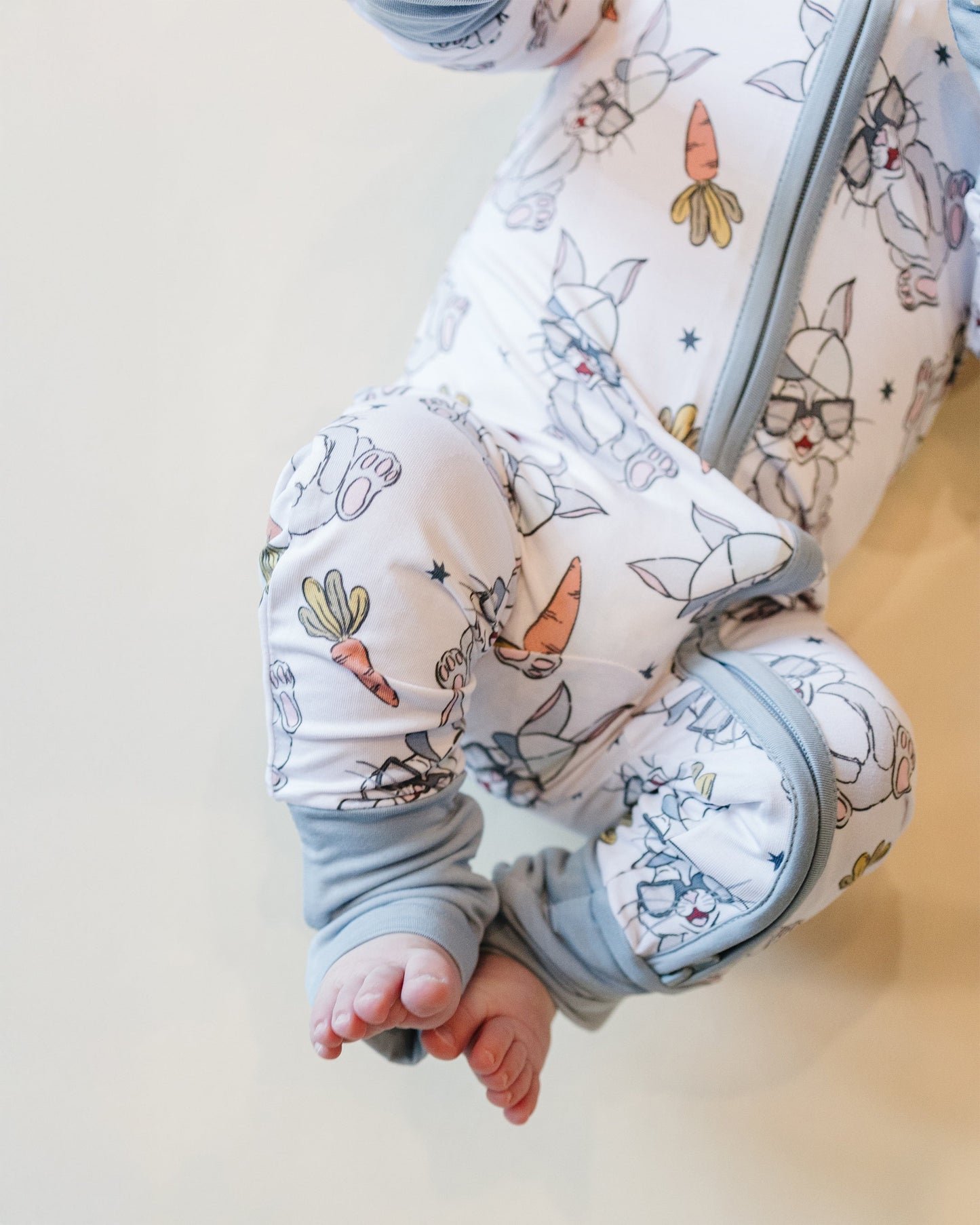 Baby Bamboo Zip Romper | Rad Bunny