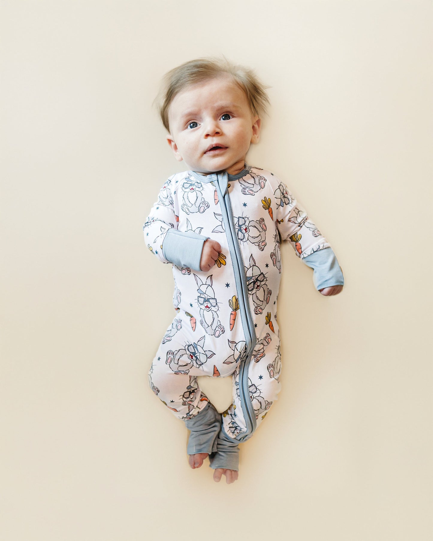 Baby Bamboo Zip Romper | Rad Bunny