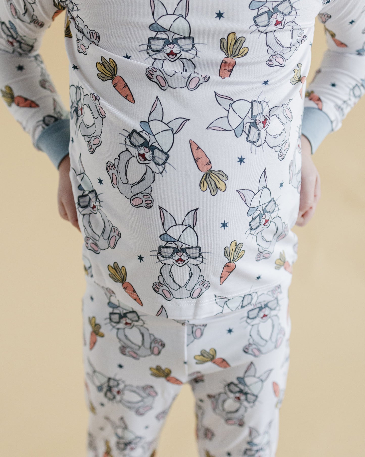 Boys Rad Bunny Bamboo Two Piece Pajama Set