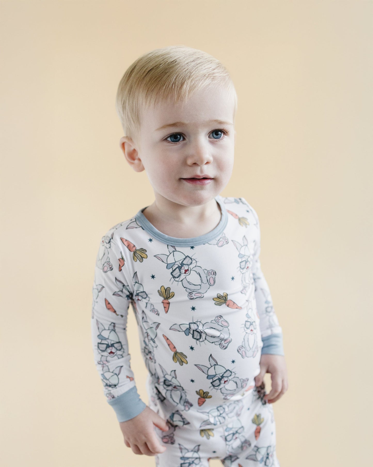 Boys Rad Bunny Bamboo Two Piece Pajama Set