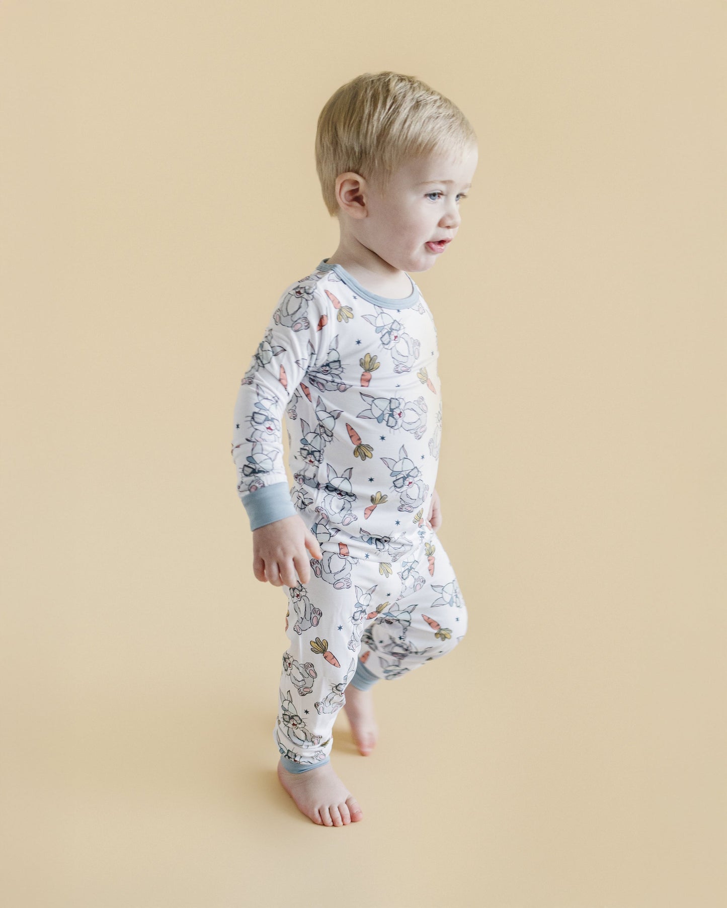 Boys Rad Bunny Bamboo Two Piece Pajama Set