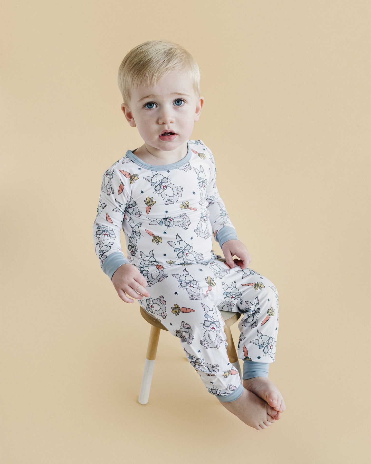 Boys Rad Bunny Bamboo Two Piece Pajama Set