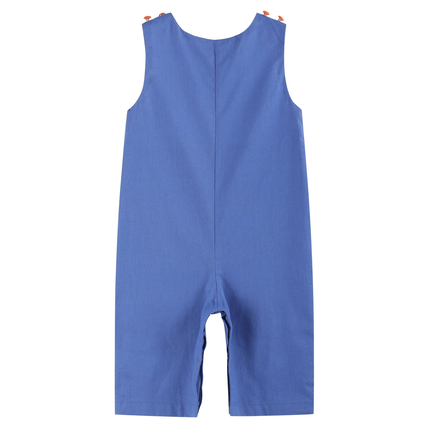 Boys Blue Pumpkin Sunflower Smocked Overalls