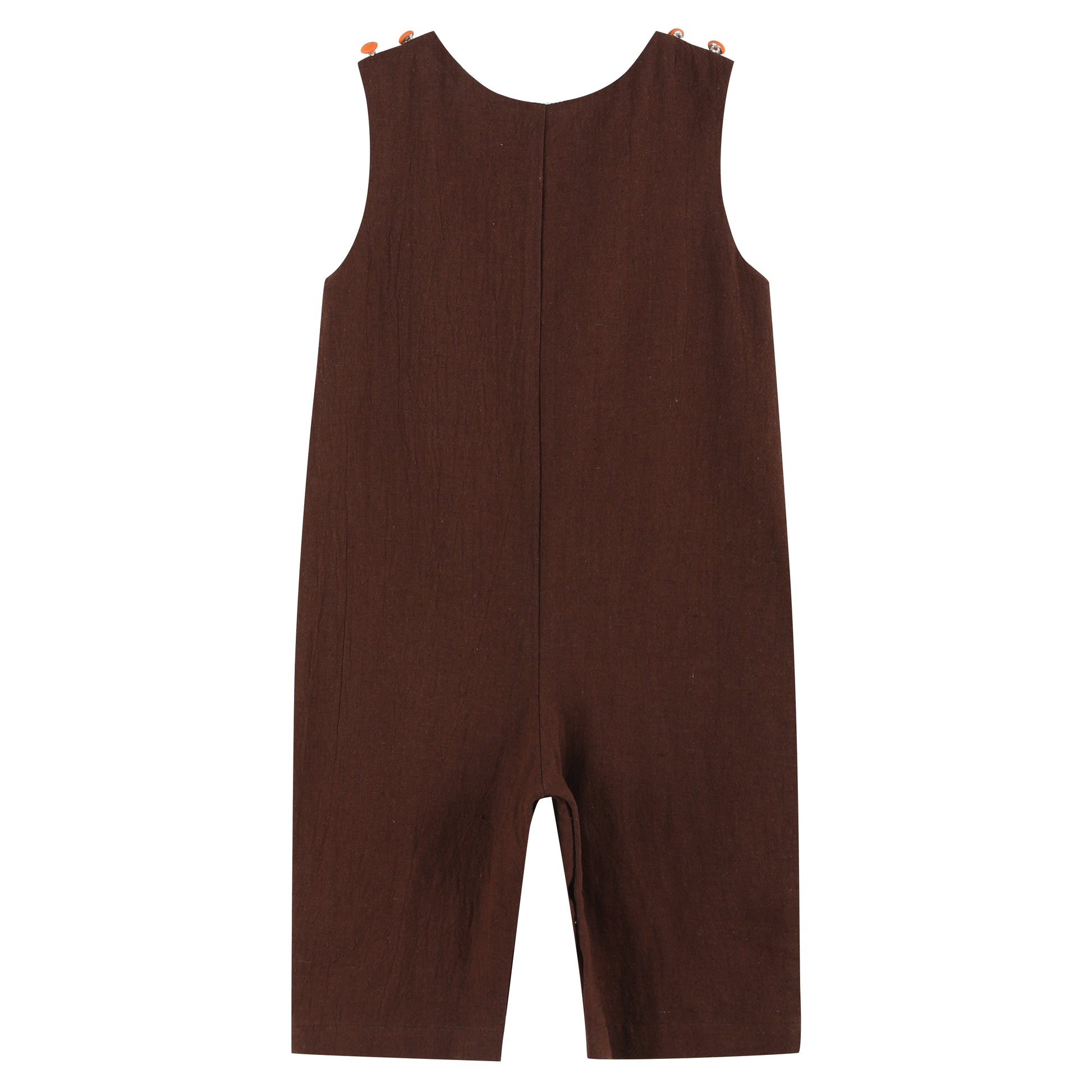 Baby Boy wearing Brown Thanksgiving Turkey Overall by Lil Cactus