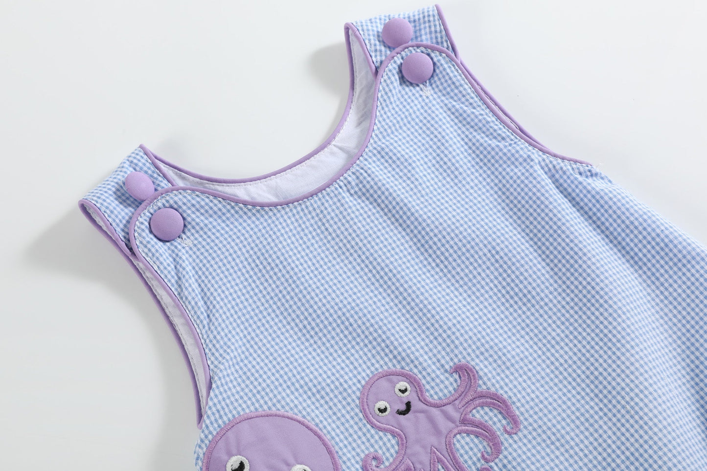 Blue Octopus Baby Bubble Romper