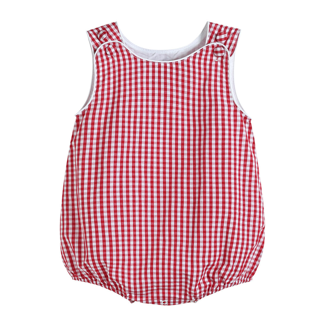 Basic Red Gingham Baby Bubble Romper