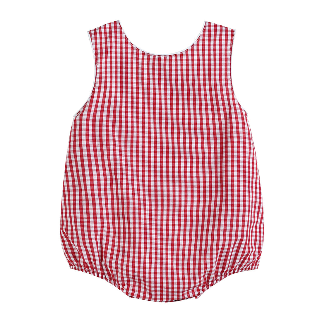 Basic Red Gingham Baby Bubble Romper