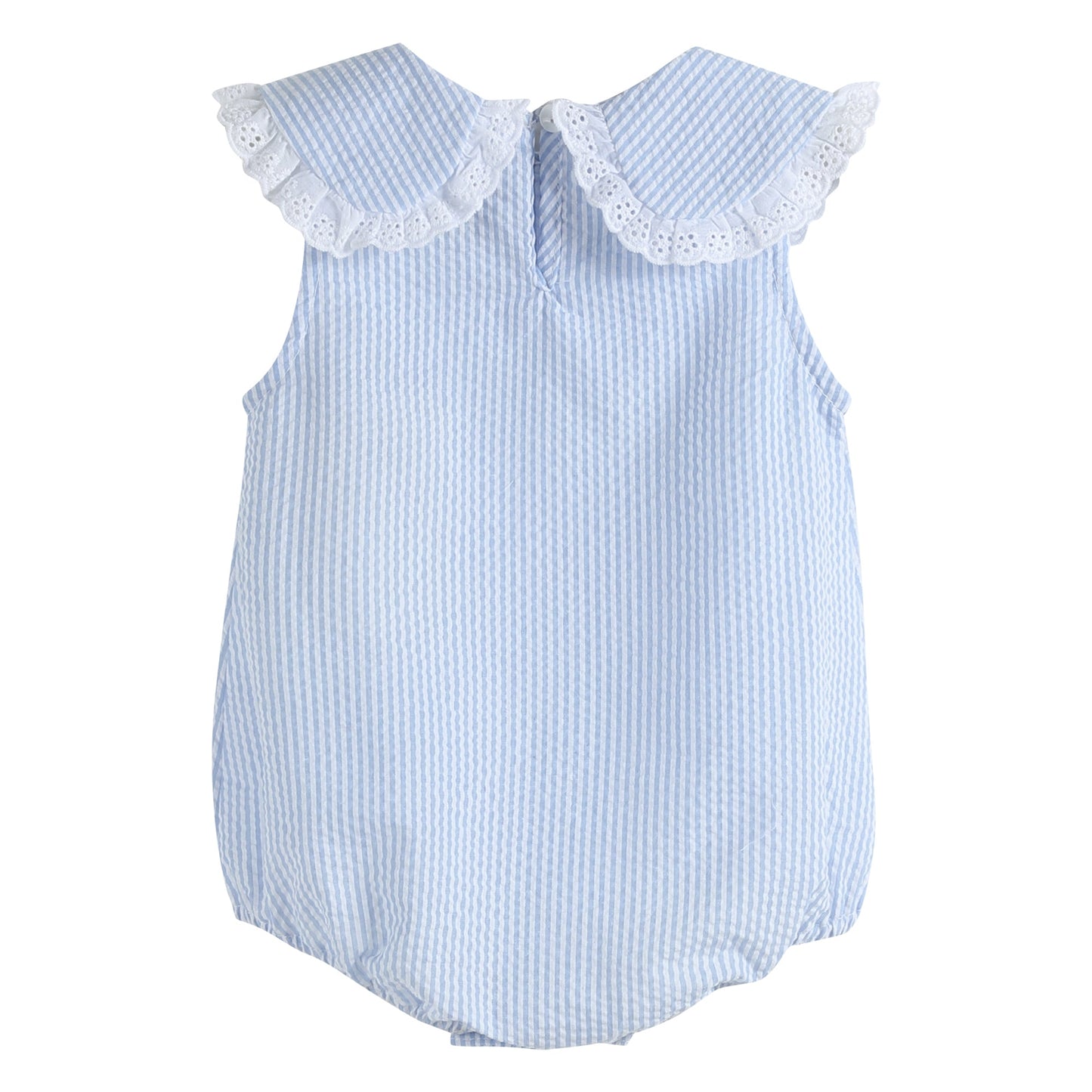 Baby Girl Collared Bubble Romper