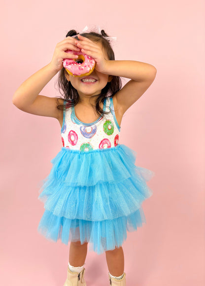 Girls Sparkly Donut Tulle Dress