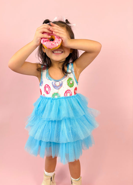 Girls Sparkly Donut Tulle Dress