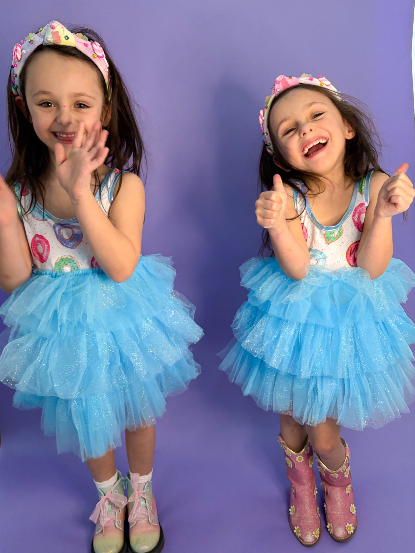 Girls Sparkly Donut Tulle Dress