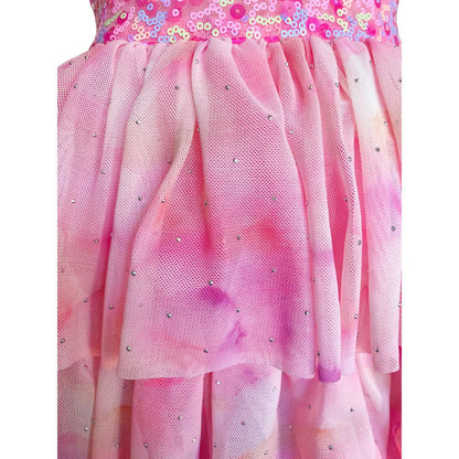 Girls Ombre Pink Sparkle Tulle Dress