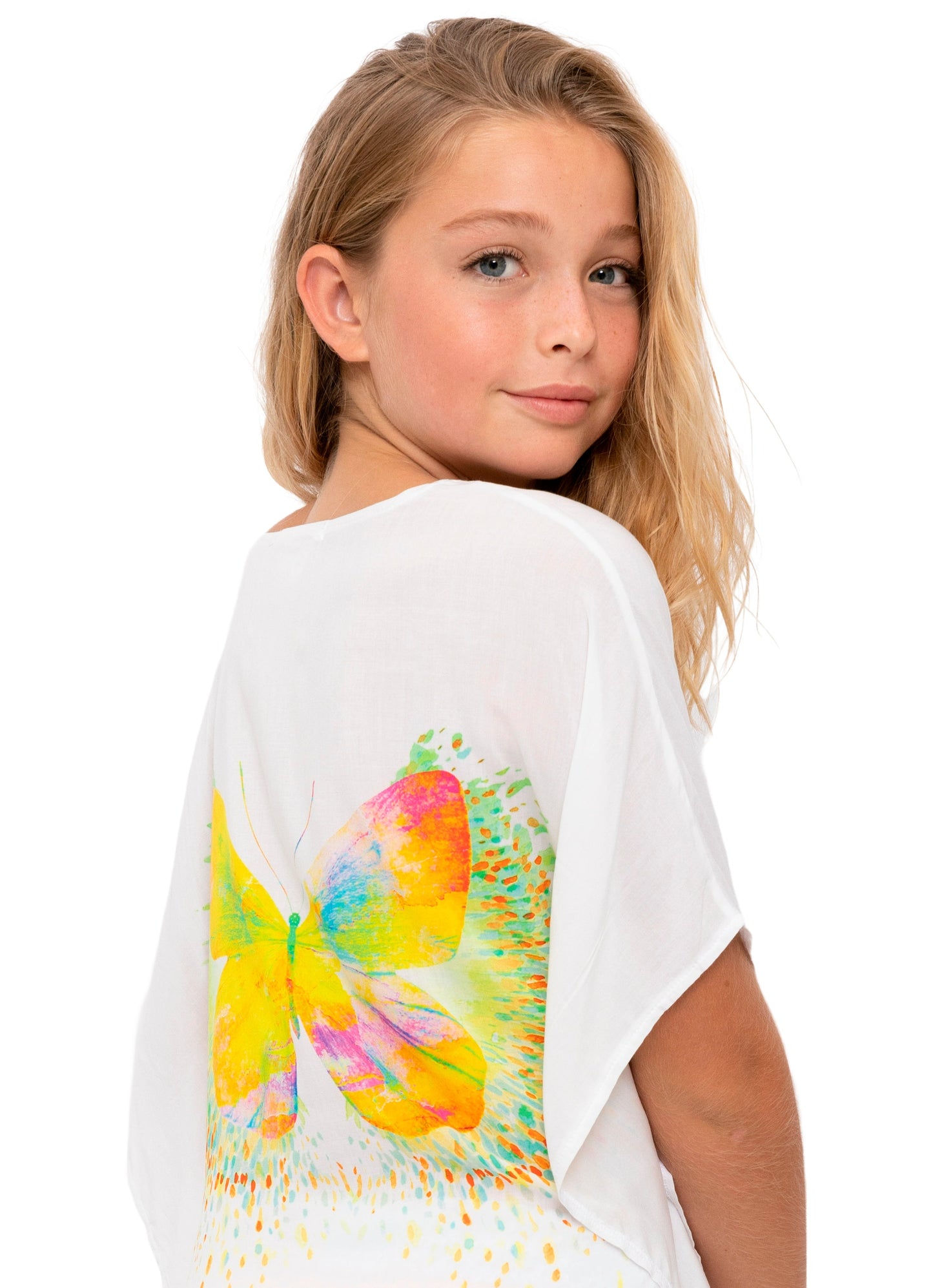 Girls Butterfly Splash Cover Up