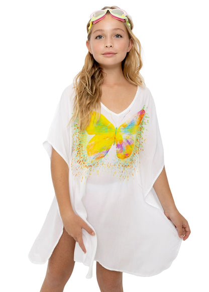 Girls Butterfly Splash Cover Up