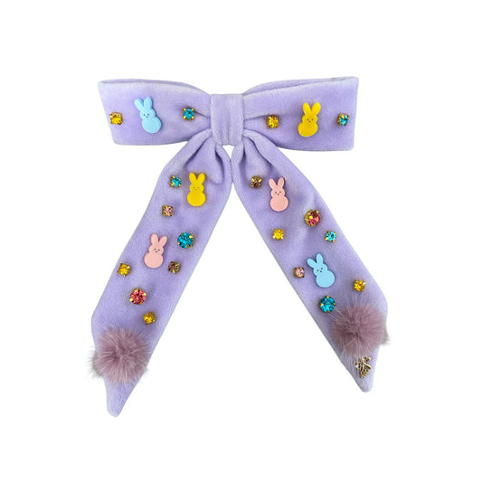 Girls Easter Charm Hair Bow