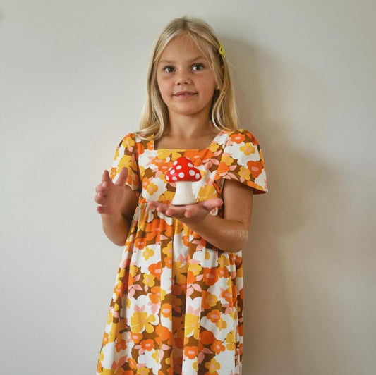 Retro Boho Short Sleeve Girls Dress