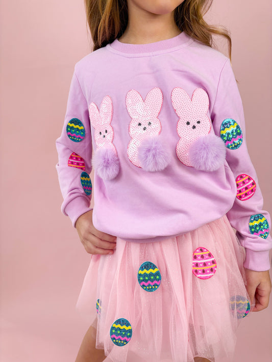 Girls Easter Bunny Crewneck Top