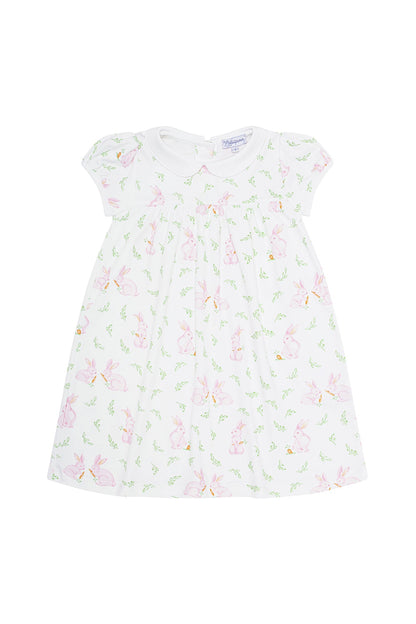 Girls Pink Bunny Print Playtime Dress