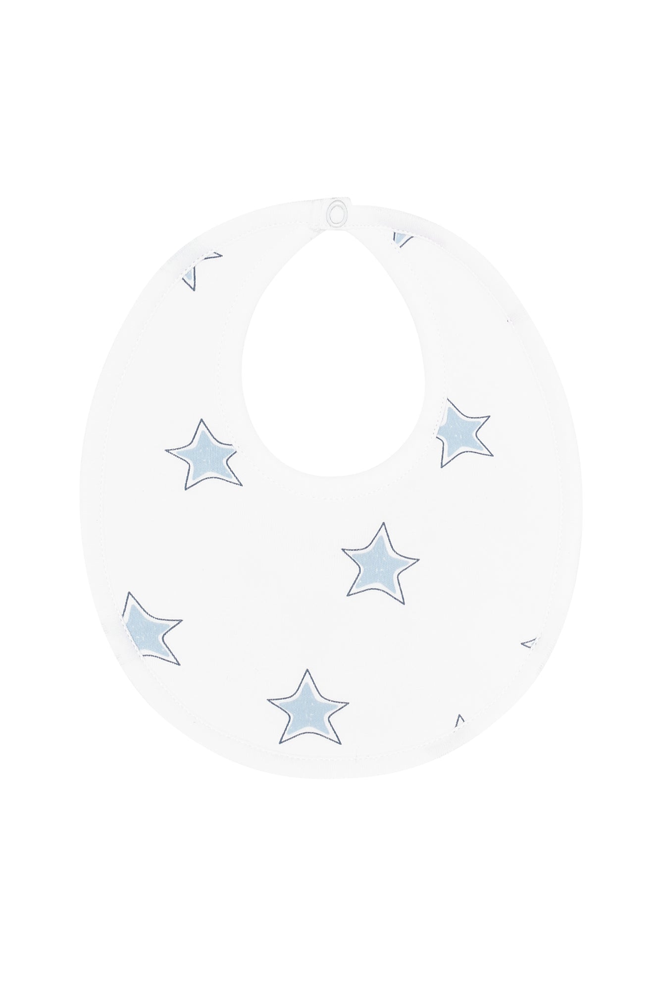 Blue Stars Print Pima Cotton Baby Bib