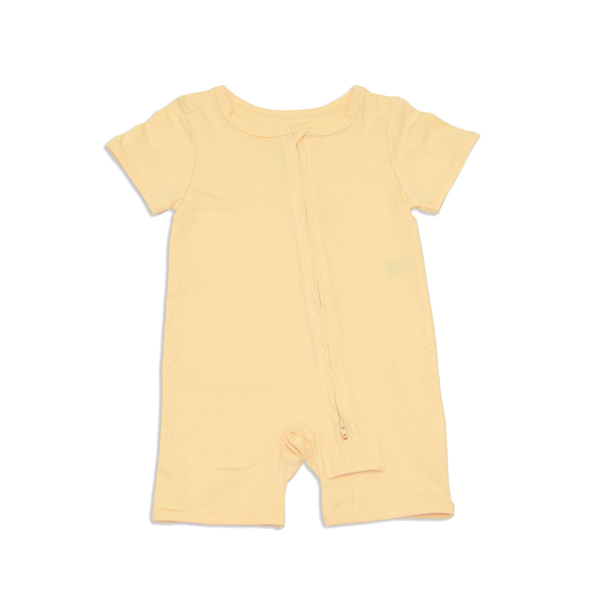 Organic Cotton Short Sleeve Zippy romper (Butter Pecan)