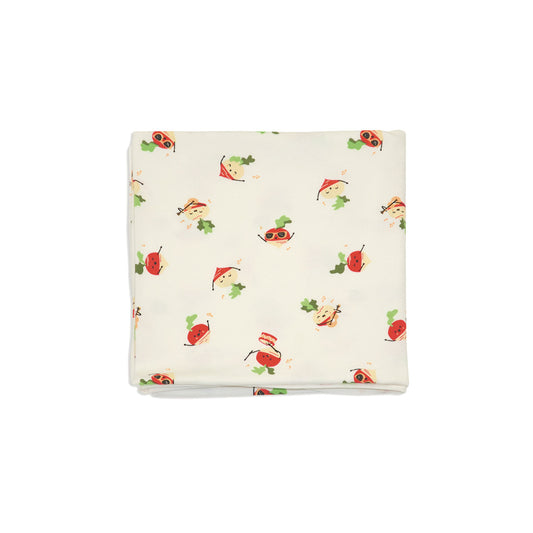 Organic Cotton Swaddle Blanket (Rad Radish Print )