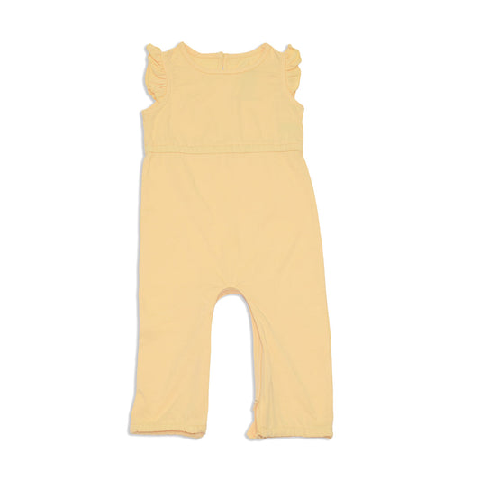 Organic cotton Flutter Sleeve Zippy Romper (Butter Pecan)