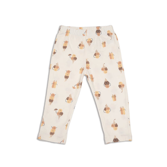 Organic cotton Capri Leggings (Icy Pals Print)