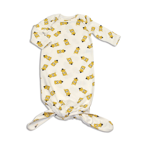 Organic Cotton Knotted Sleeper (Honey Bear Print)