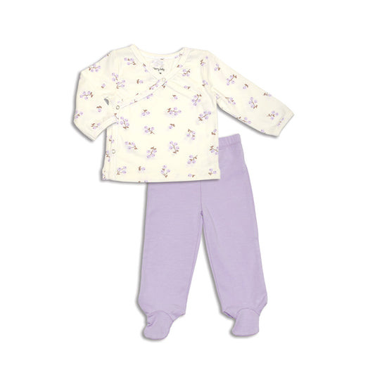 Organic Cotton Kimono Outfit Set (Winter Berries Print/Unicorn)