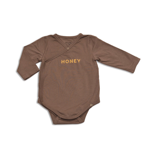 Organic Cotton Kimono Onesie (Brownie)