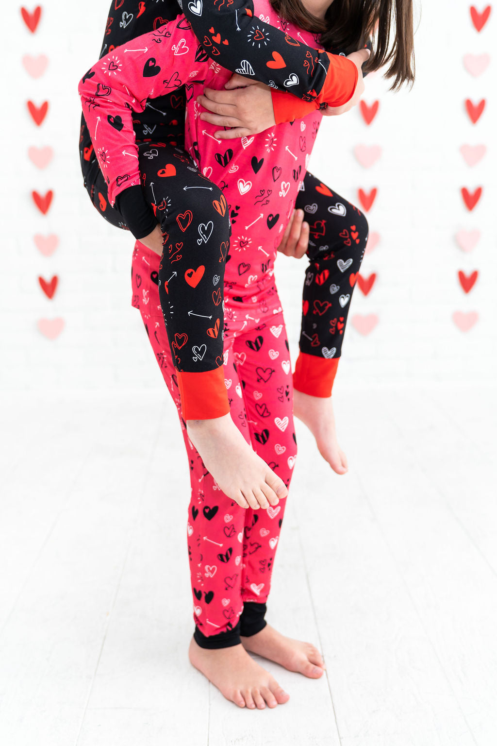 Heart Doodles Pink Bamboo 2-Piece Long Sleeve Set