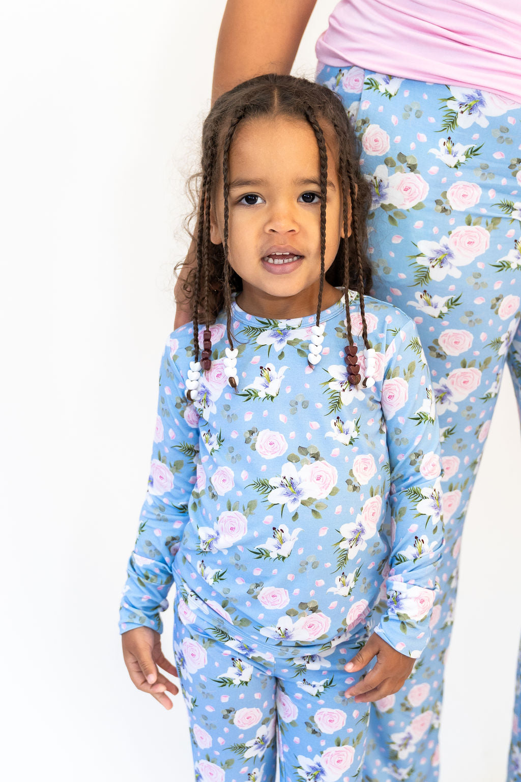 Girls Lillian Floral Bamboo Long Sleeve Pajama Set