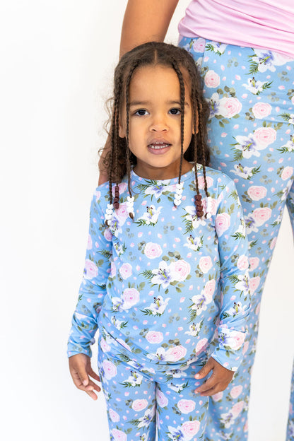 Girls Lillian Floral Bamboo Long Sleeve Pajama Set