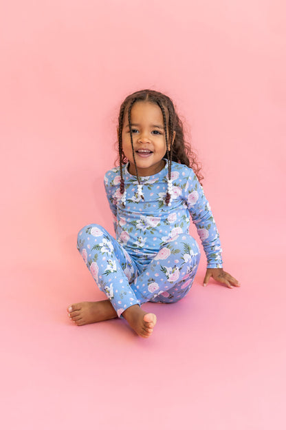 Girls Lillian Floral Bamboo Long Sleeve Pajama Set