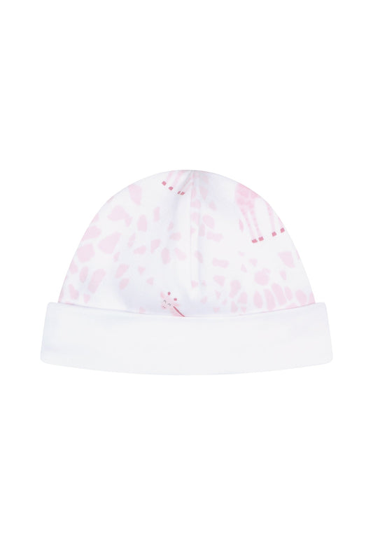 Pink Giraffe Print Baby Hat