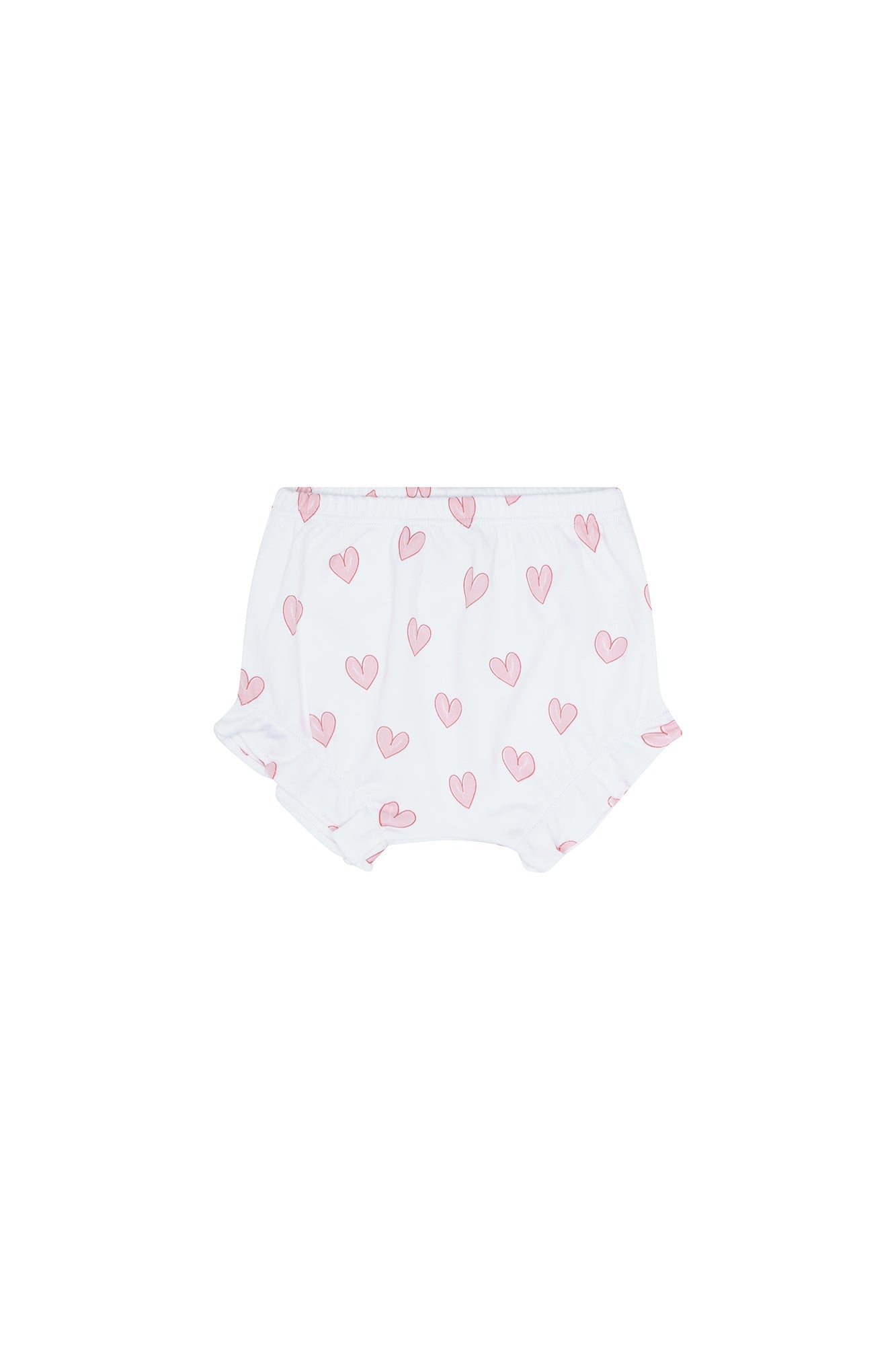 Baby Pink Heart Print Pima Cotton Onesie Set