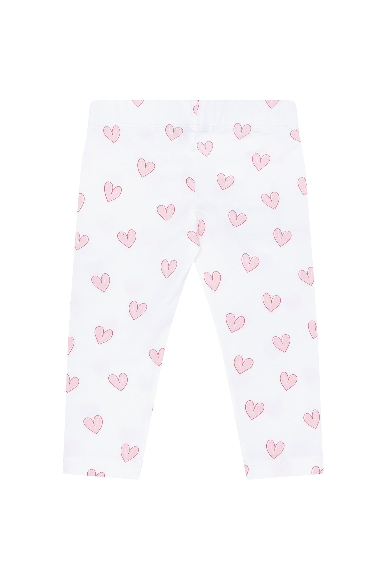 Pink Heart Print Pima Leggings