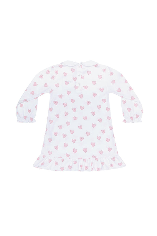 Pink Heart Print Long Sleeve Playtime